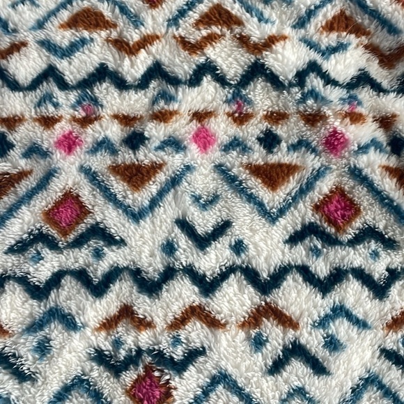 Eddie Bauer Size Large Colorful Plush Quarter-Zip Pullover Sweatshirt - Picture 3 of 5